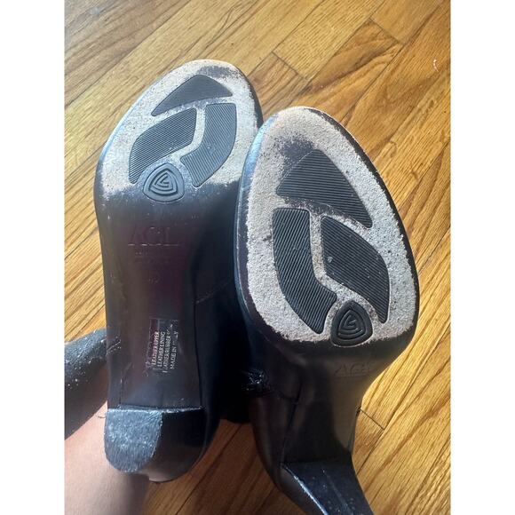 AGL (Attilio Giusti Leombruni) Black Leather Ankle Boots — Made in Italy Sz 40 - Picture 6 of 7